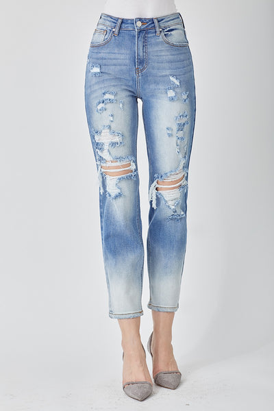 Risen High Rise Boyfriend Ombre Jeans