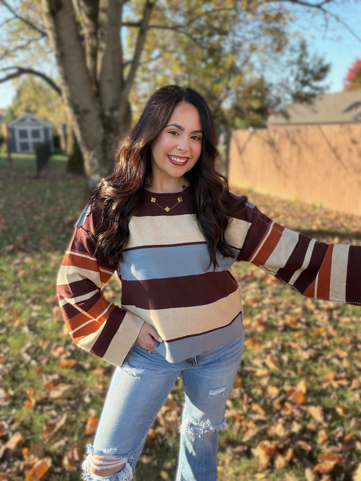 Chocolate Striped Sweater