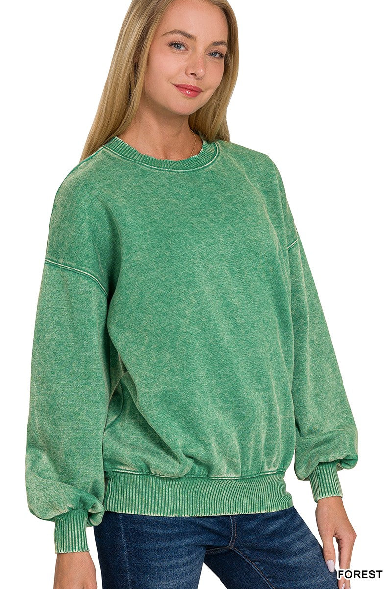 Classic Washed Pullover, S-3XL