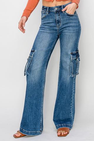 Risen High Rise Cargo Jeans