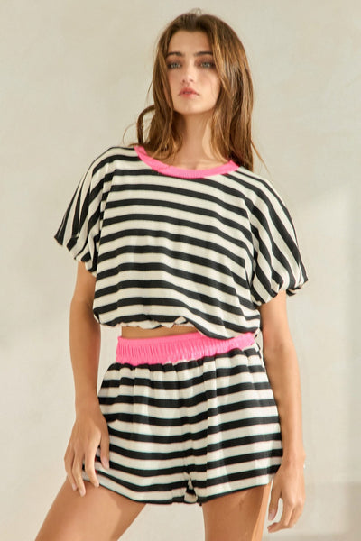 Totally Pink Striped Top