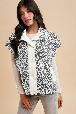 Leopard Sherpa Vest