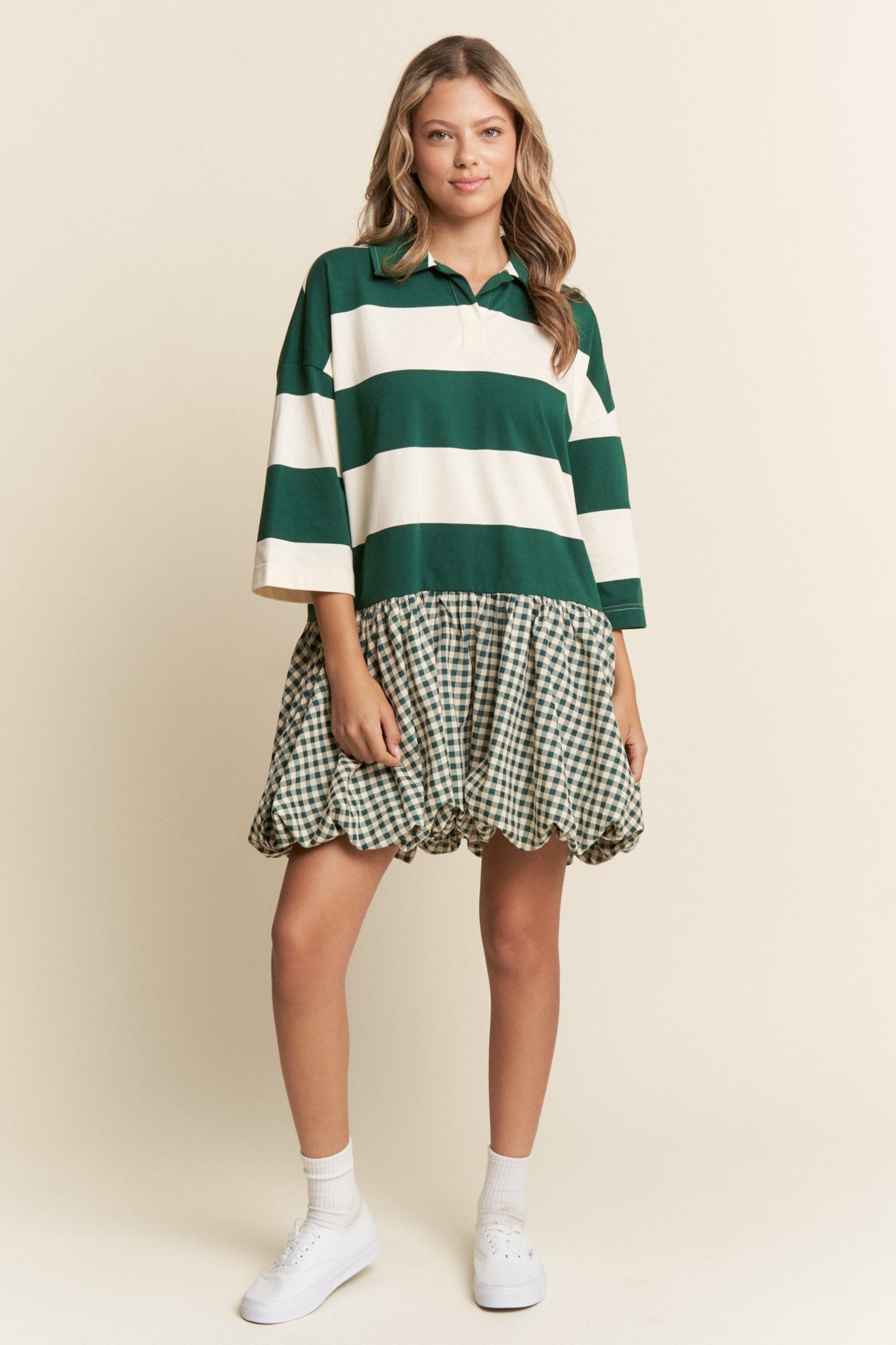 Checkered Rugby Mini Dress