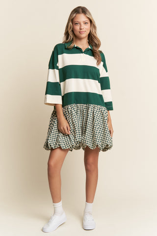 Checkered Rugby Mini Dress
