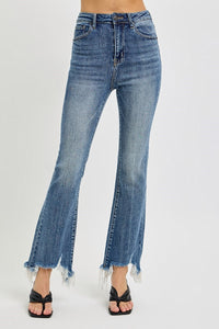 Risen High Rise Crop Flare Jeans