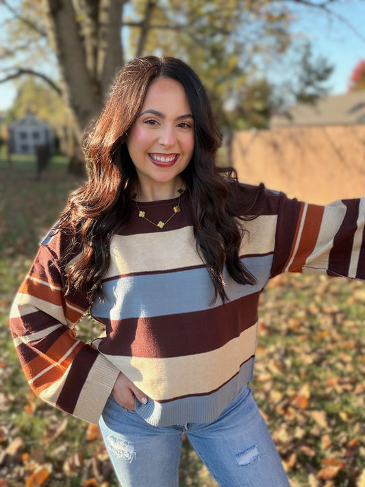 Chocolate Striped Sweater