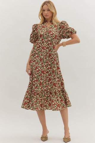 Two Dozen Roses Midi Dress