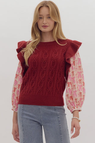 Ruby Ribbon Sweater