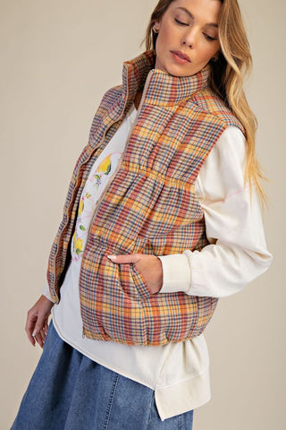 Chestnut Puff Vest