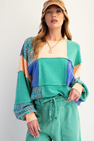 Garden Green Pullover Top