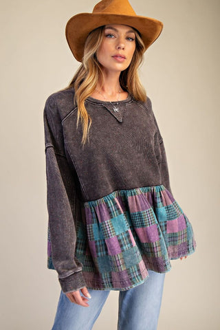 Purple Plaid Top