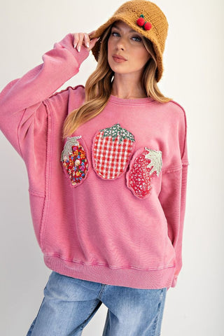 Strawberry Patch Pullover
